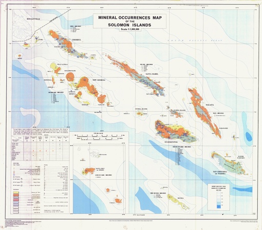 2008 Mineral Occurrences Map of the Solomon Islands